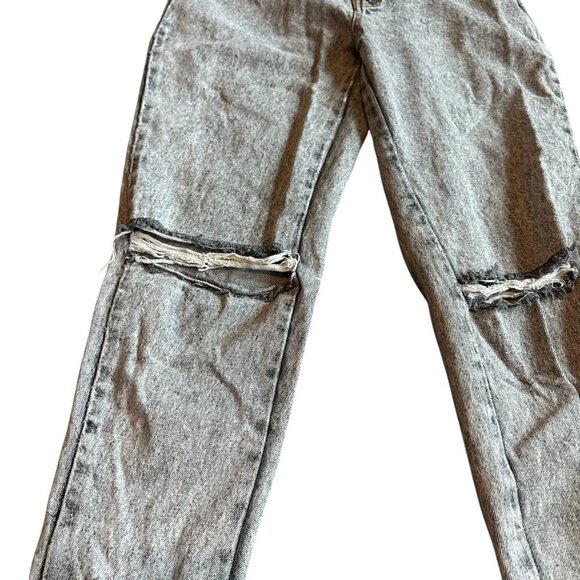 Jordace Retro Vintage 1990s Straight Leg Jeans Pants Logo Distressed Size 28 - Picture 4 of 14